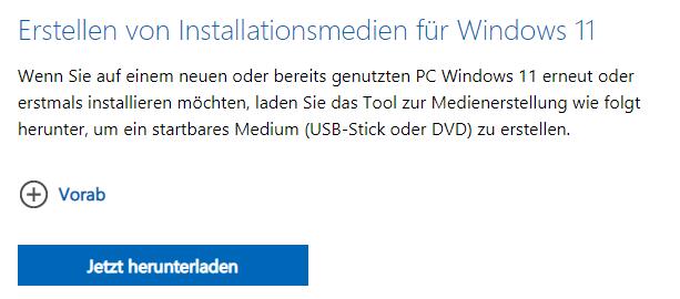  Installationsmedien für Windows 11
