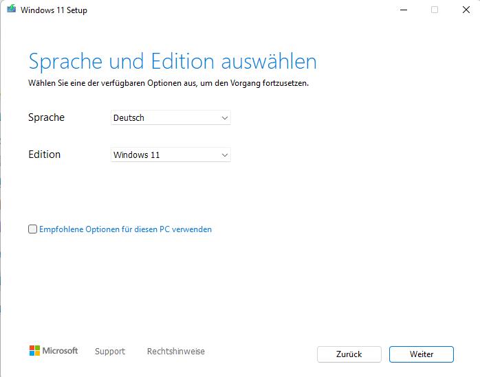  Installationsmedien für Windows 11