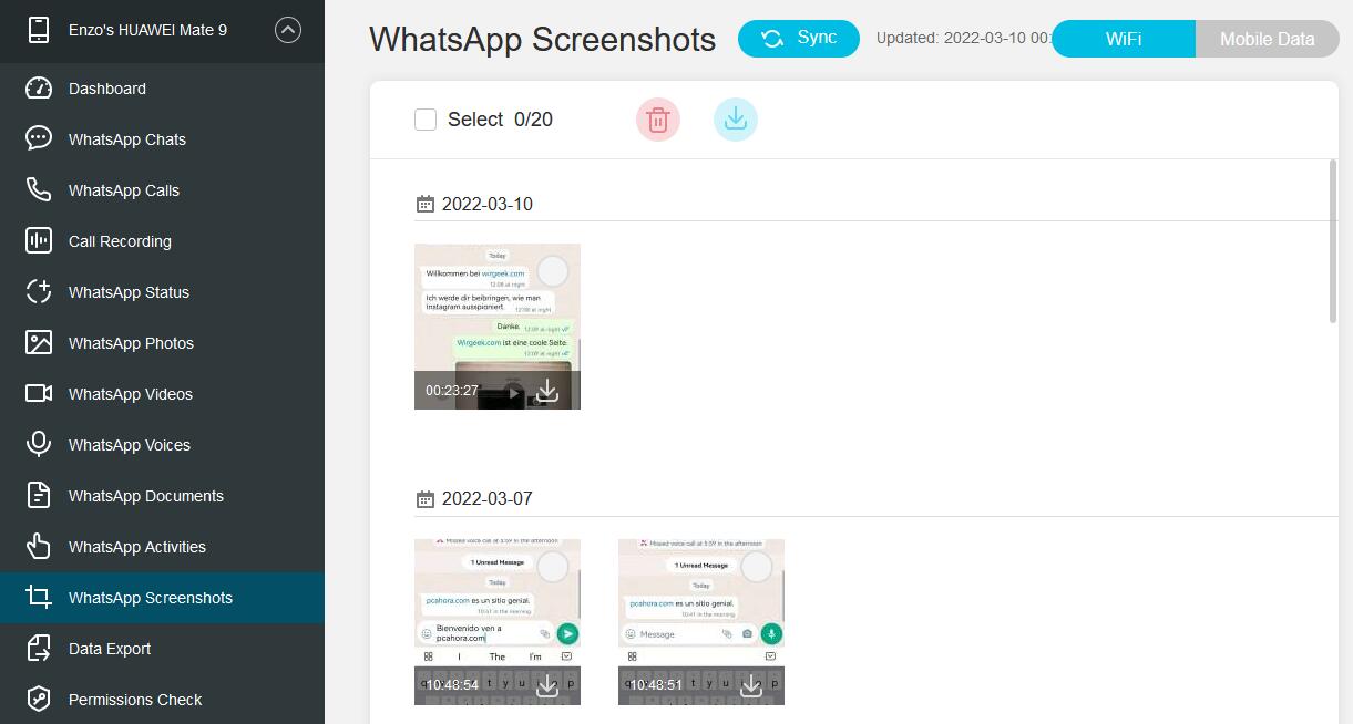 Whatsapp Screenshots
